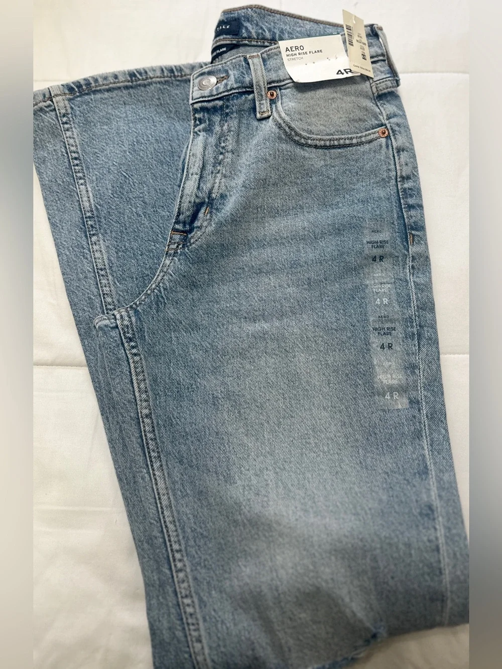 NWT Aeropostale Light Wash Distressed flare-Leg Jeans - Picture 5 of 11